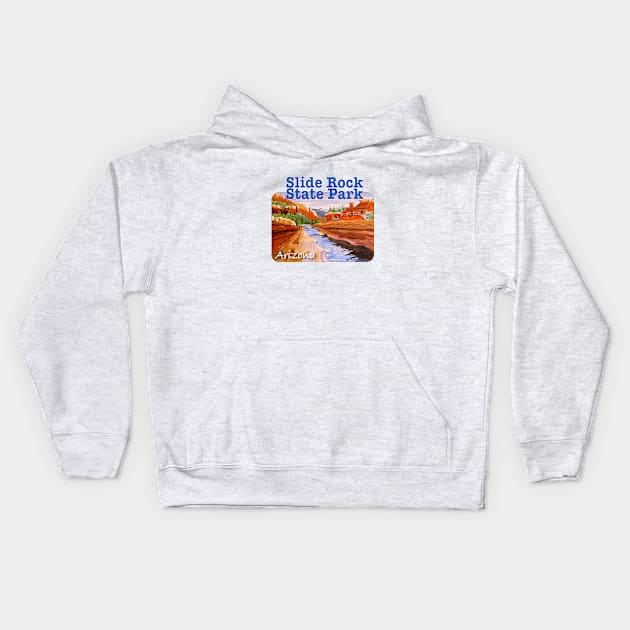 Slide Rock State Park, Arizona Kids Hoodie by MMcBuck